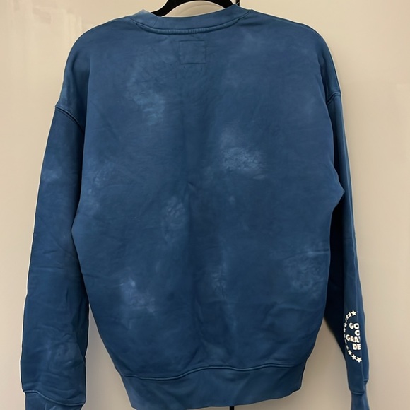 LEVI'S X GRATEFUL DEAD FLEECE blue tie dye CREWNECK SWEATSHIRT XS - Picture 9 of 9